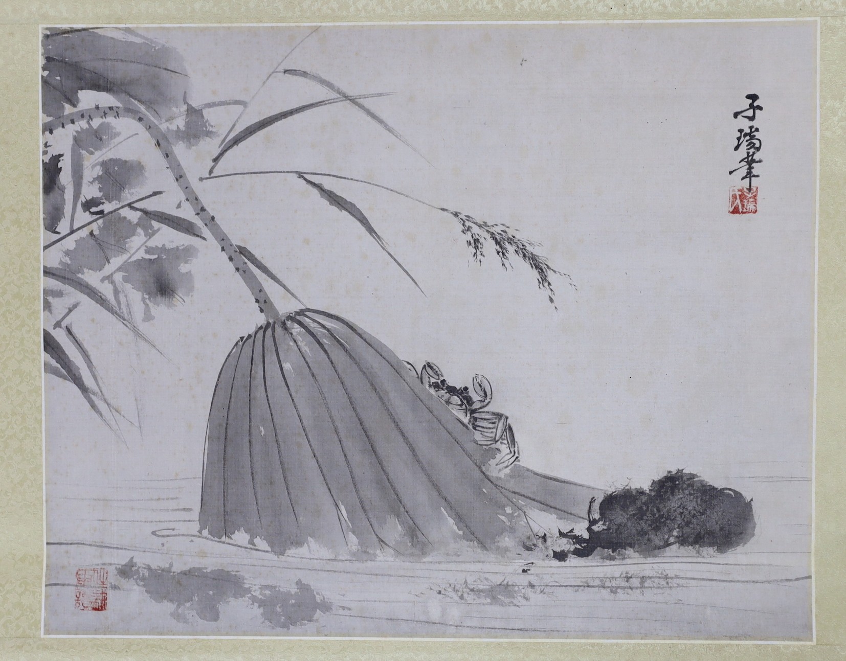 A Chinese scroll painting etc.